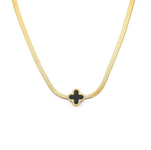 Load image into Gallery viewer, Clover Herringbone Necklace
