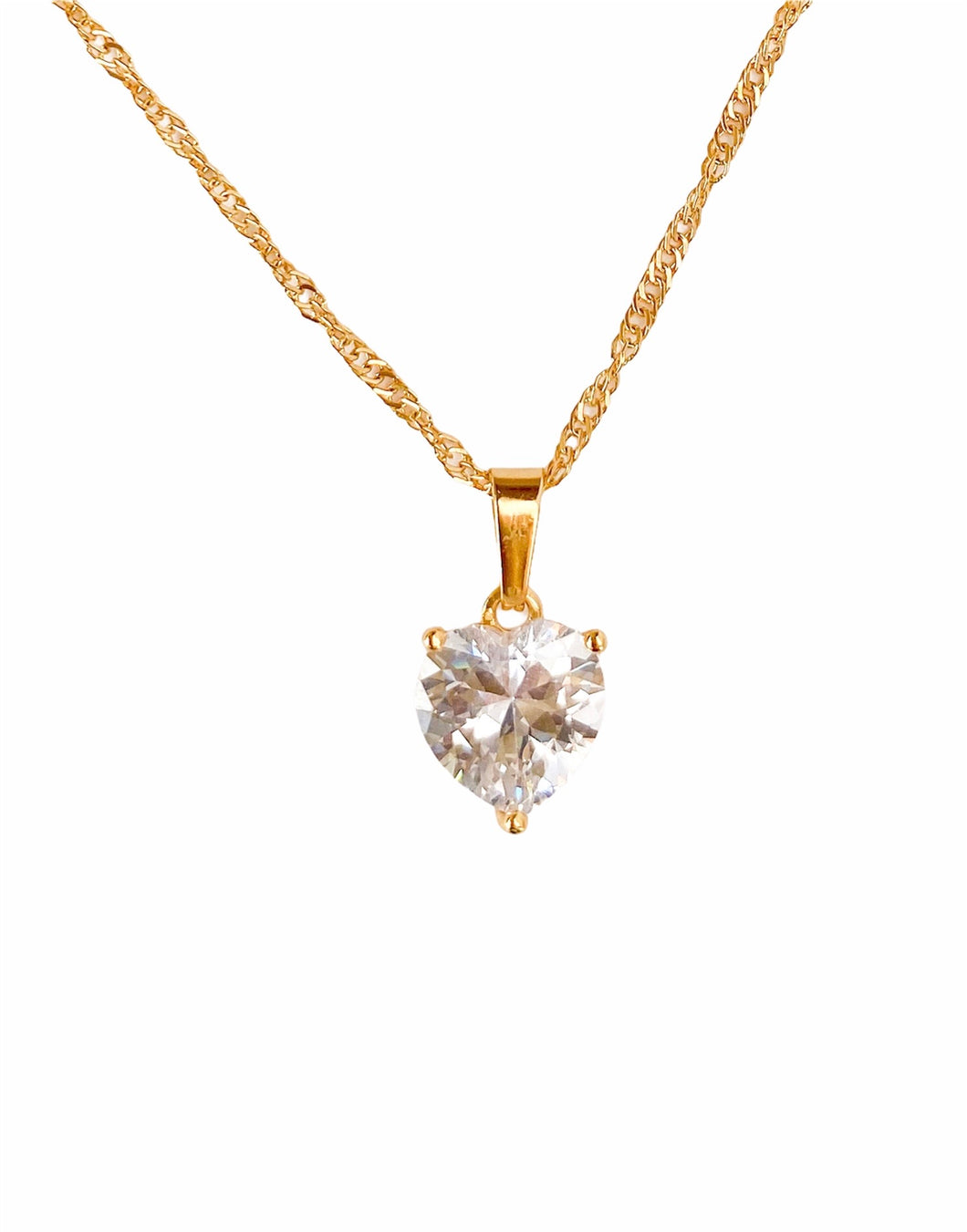CZ Heart Necklace - Amore  Collection Jewelry