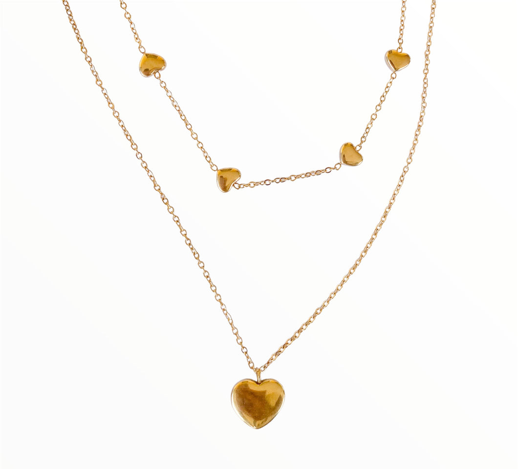 String of Hearts Necklace