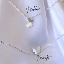 Load image into Gallery viewer, Vertical Butterfly Necklace and Bracelet Set
