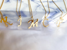 Load image into Gallery viewer, Grande Script Initial Necklace - Amore  Collection Jewelry
